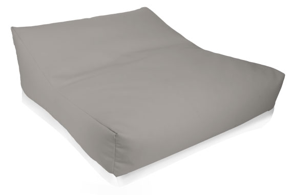 Bedò XXL ecopelle grigio perla