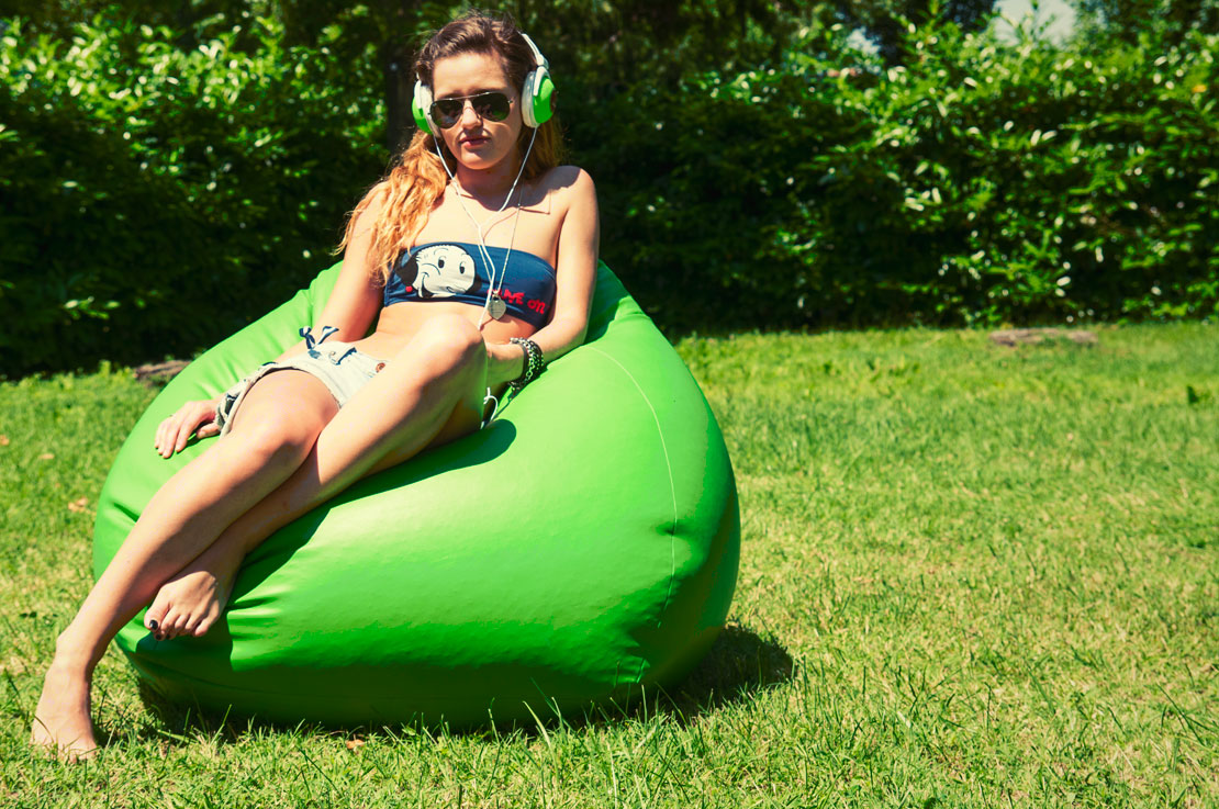 Sofa Soft Poirò - il classico pouf pera o bean bag in nylon per uso outdoor