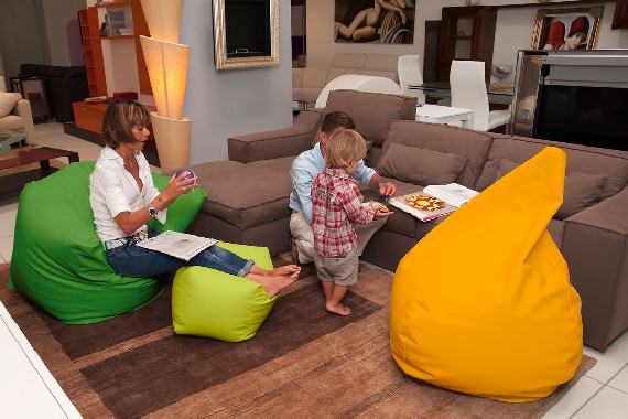 Sofa Soft Poirò Midi: the midi-sized pear shape beanbag chair