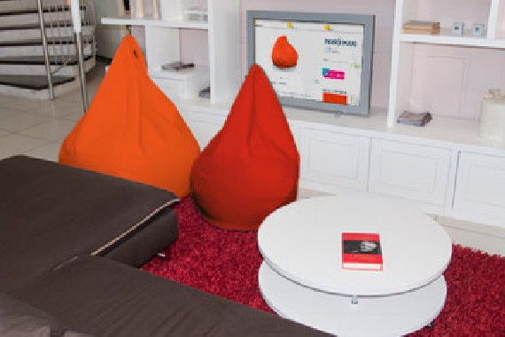 Sofa Soft Poirò Midi: the midi-sized pear shape beanbag chair