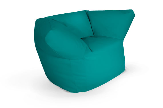 Poltrò XXL ecopelle turquoise