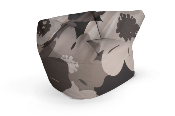 Poltrò XXL flower power grey floral