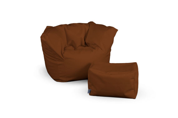 Poltrò e Piedò nylon marrone