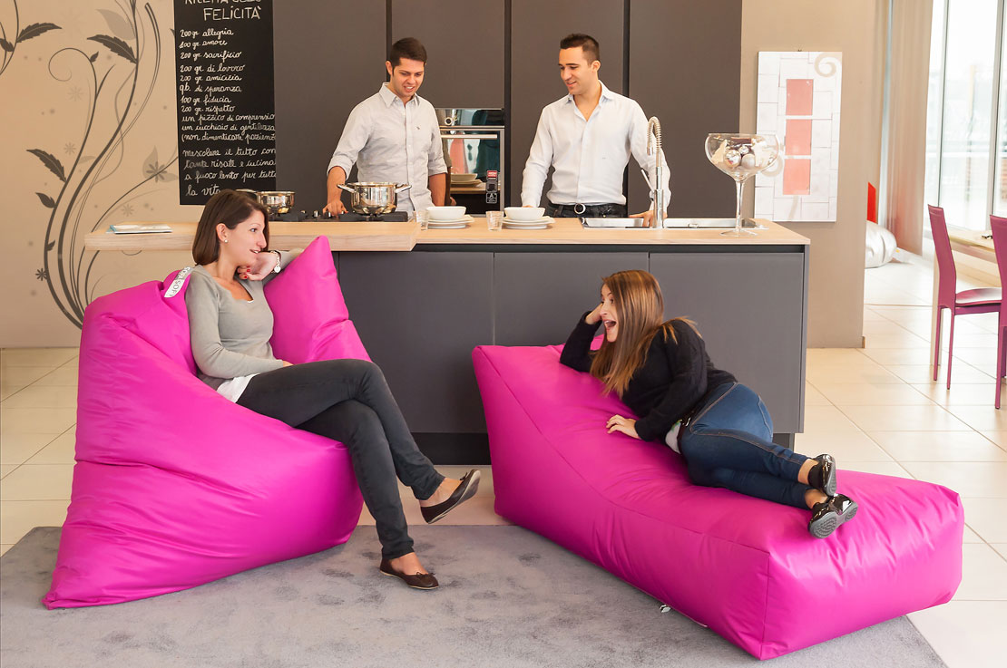 Sofa Soft Quadrò Faux Leather - The big colored beanbag cushion for outdoor use